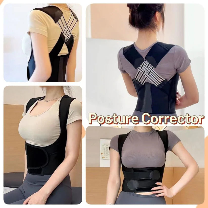 Adjustable Back Posture Corrector Belt for Men & Women – Relieves Back Pain & Improves Posture | Free Size | Unisex Support Brace
