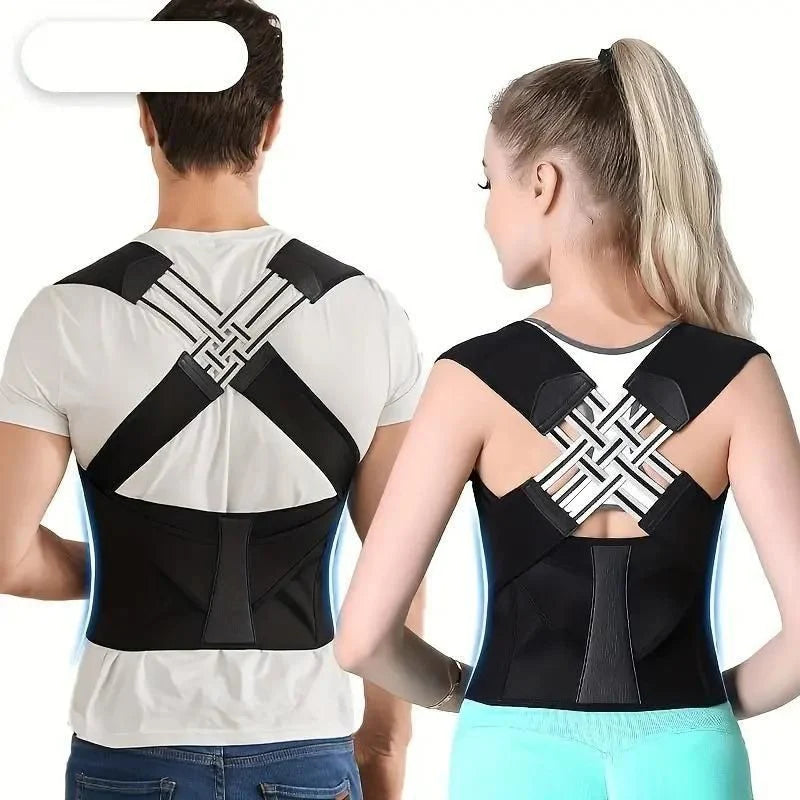 Adjustable Back Posture Corrector Belt for Men & Women – Relieves Back Pain & Improves Posture | Free Size | Unisex Support Brace