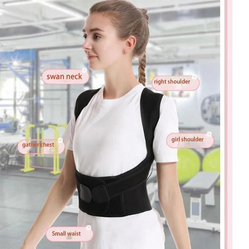Adjustable Back Posture Corrector Belt for Men & Women – Relieves Back Pain & Improves Posture | Free Size | Unisex Support Brace